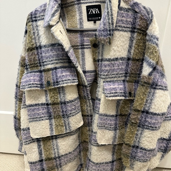 ZARA plaid shirt jacket - Picture 2 of 2